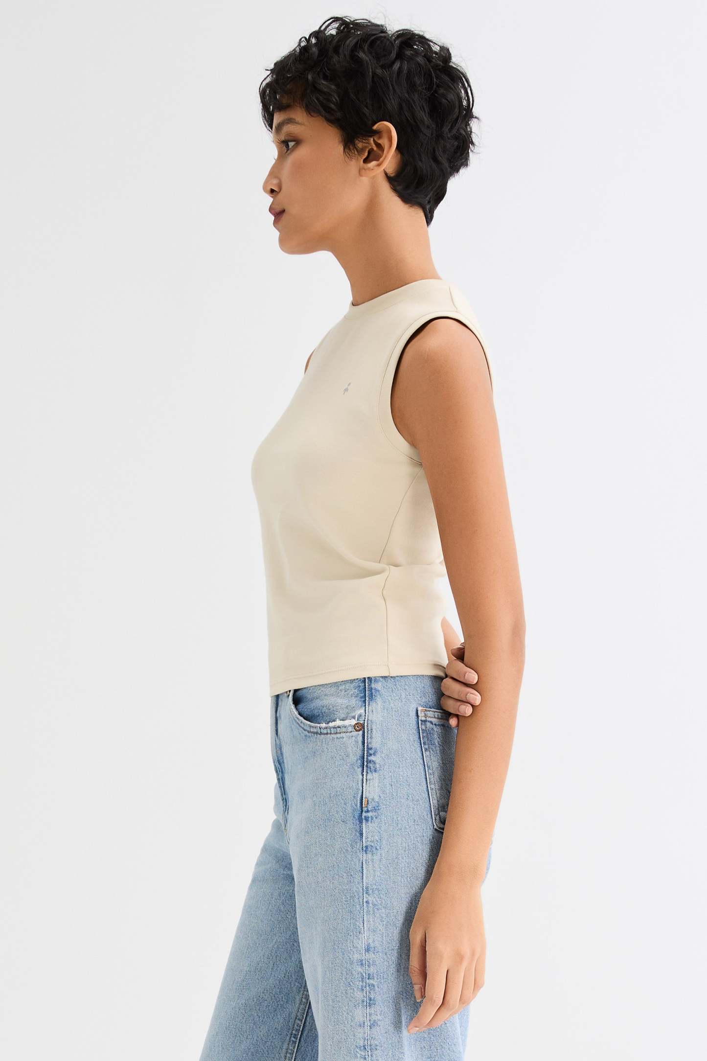 High Neck Tank Tops Sleeveless Workout