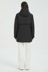 Hooded Winter Warm Parka Jacket Full Zip Lightweight