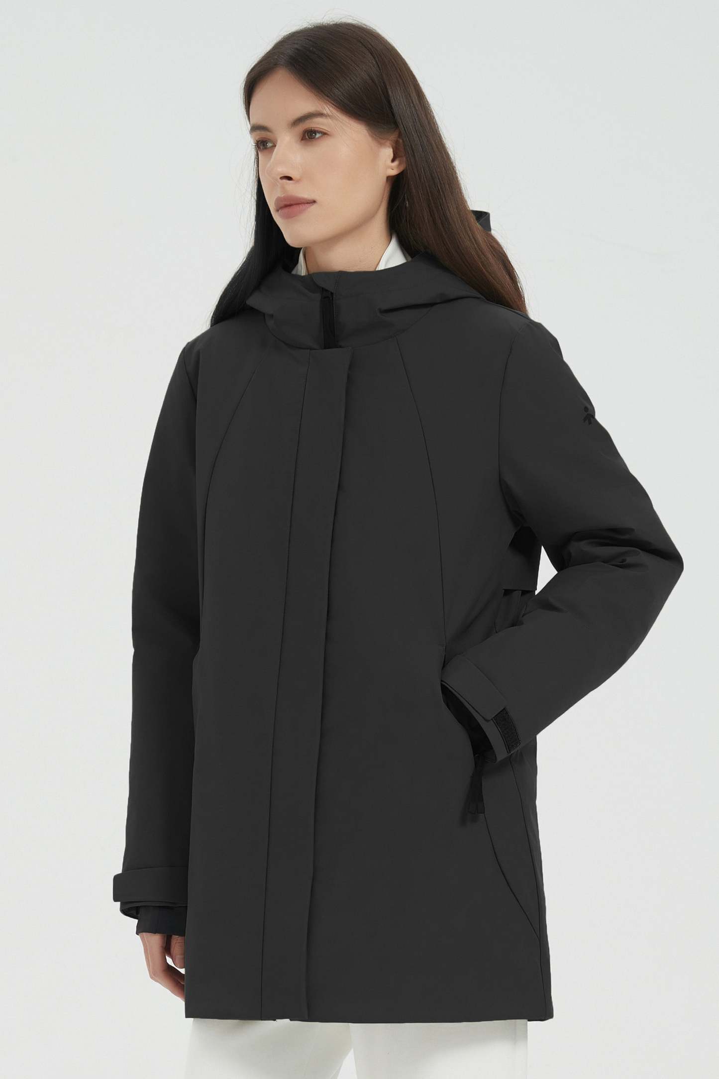 Hooded Winter Warm Parka Jacket Full Zip Lightweight