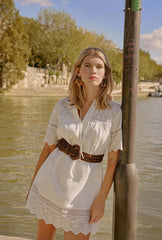 Gwen Cotton Eyelet Dress - Ivory