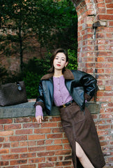 Laura Faux Leather Jacket - Black