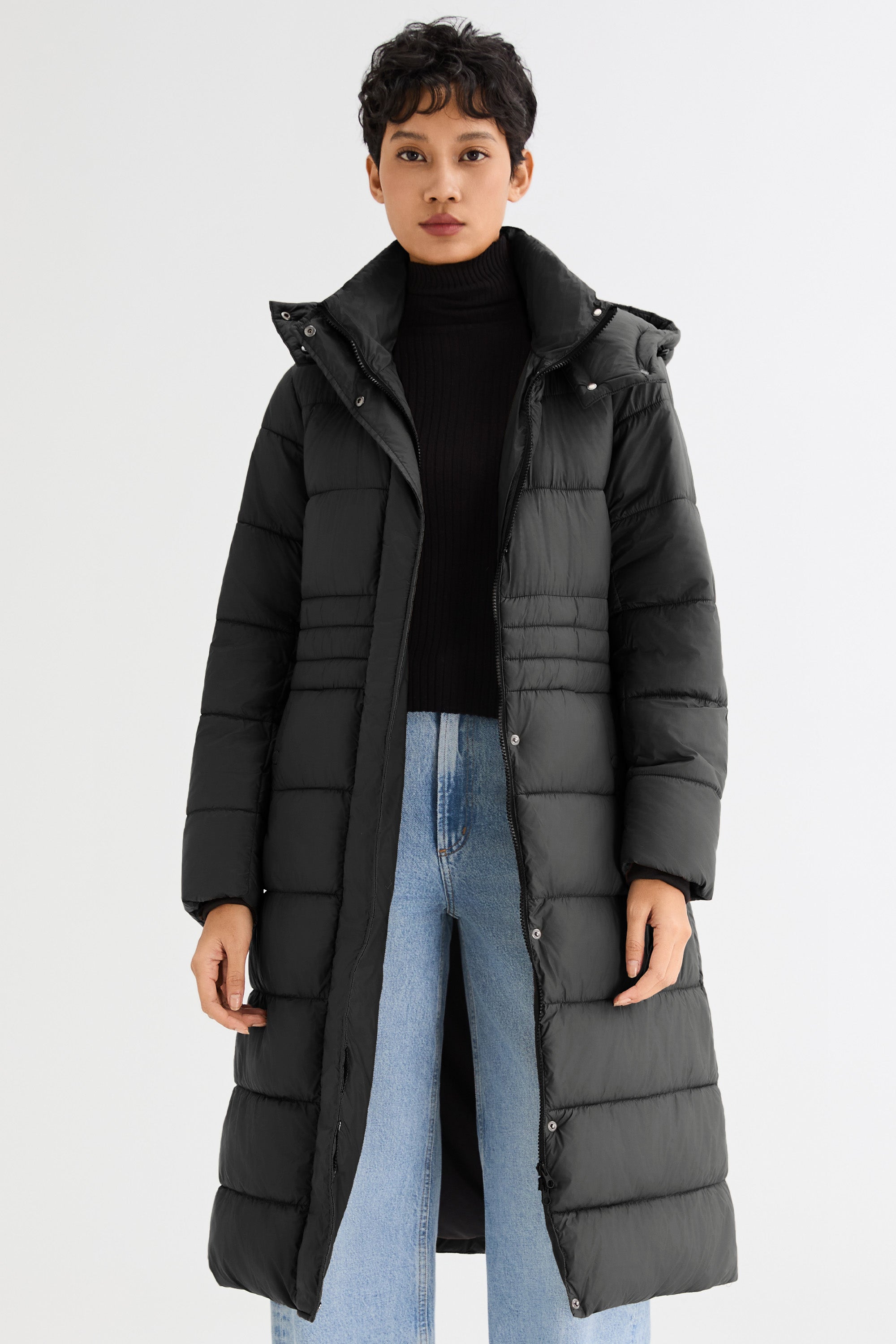 Long Hooded Quilted Lyrella Puffer Jacket