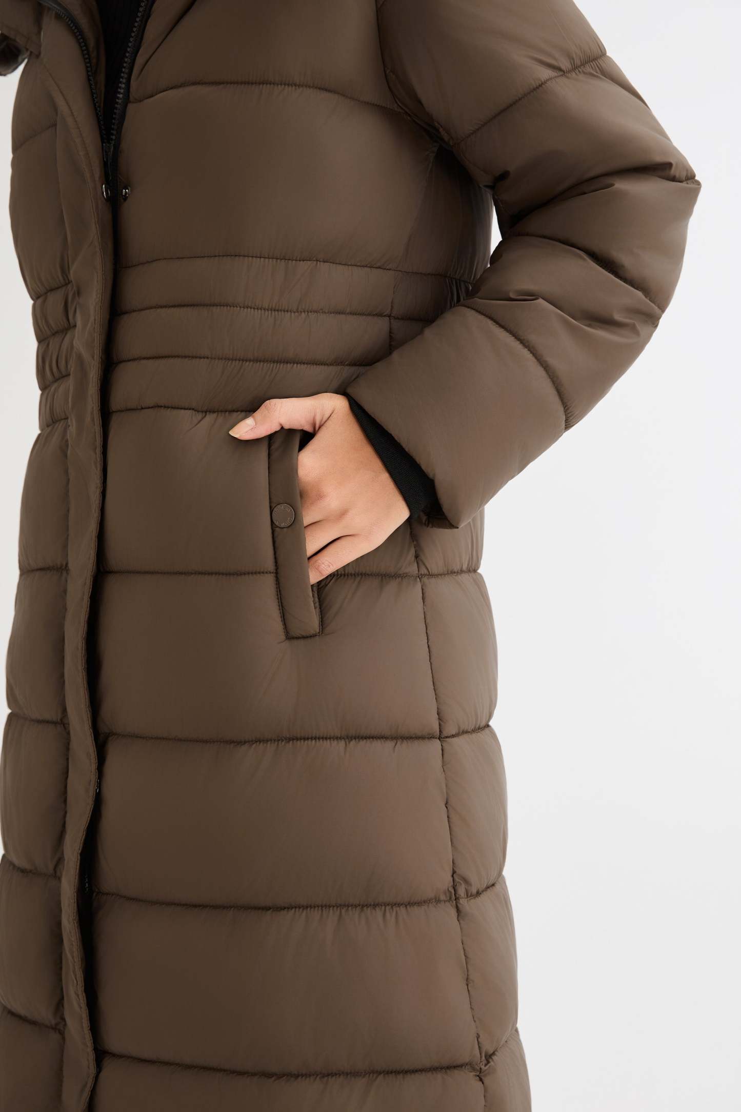Long Hooded Quilted Lyrella Puffer Jacket