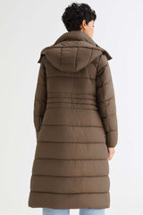Long Hooded Quilted Lyrella Puffer Jacket