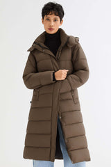 Long Hooded Quilted Lyrella Puffer Jacket