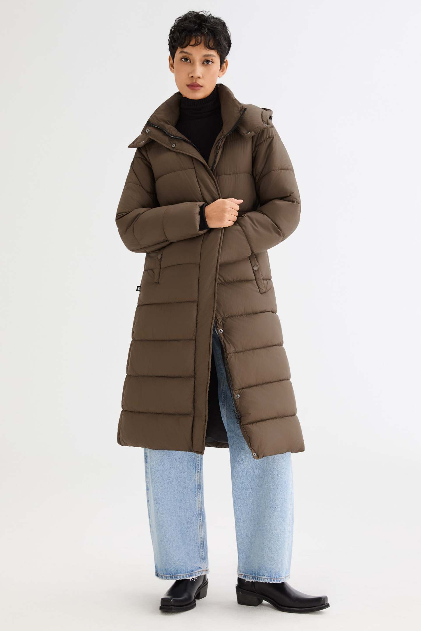 Long Hooded Quilted Lyrella Puffer Jacket