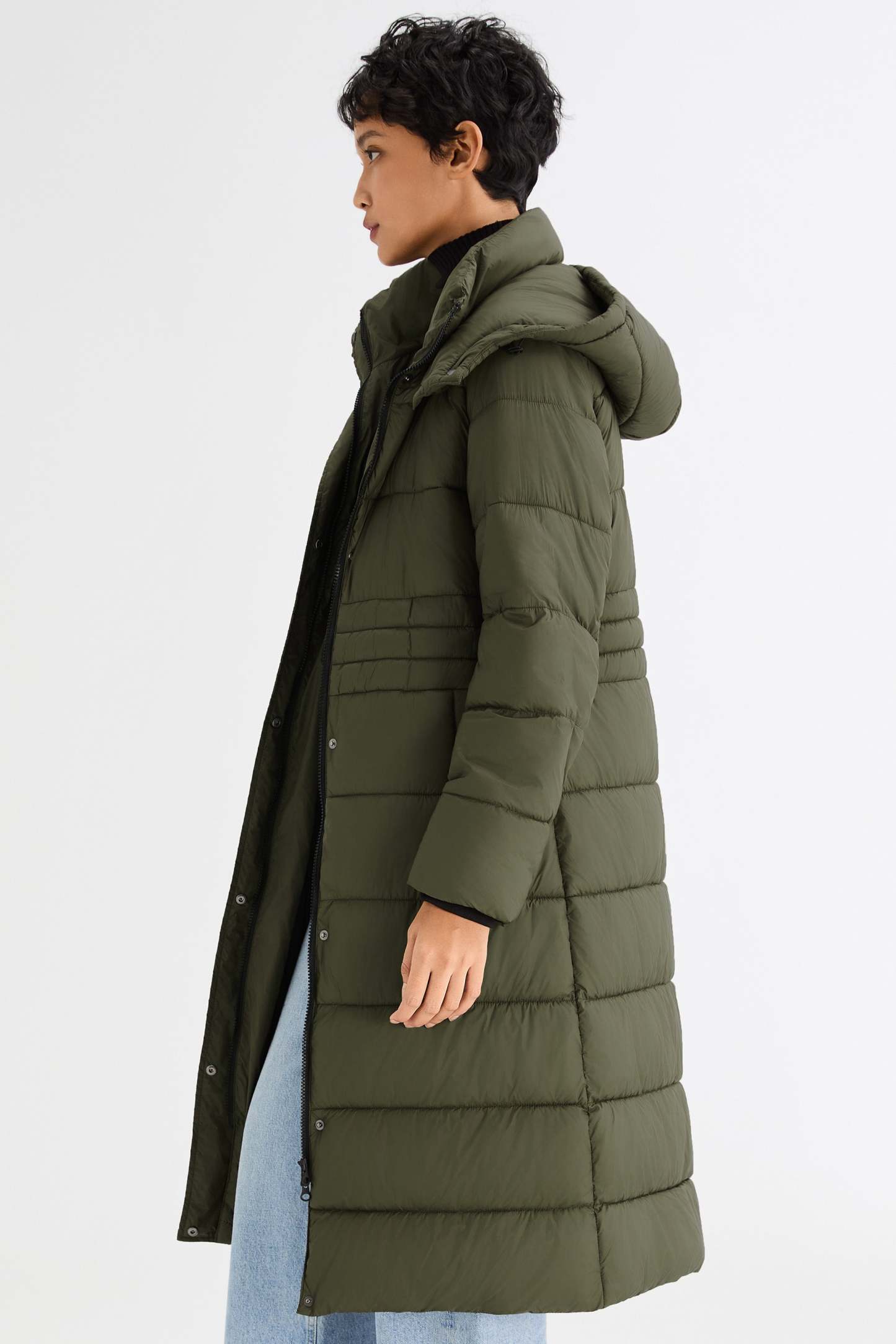 Long Hooded Quilted Lyrella Puffer Jacket