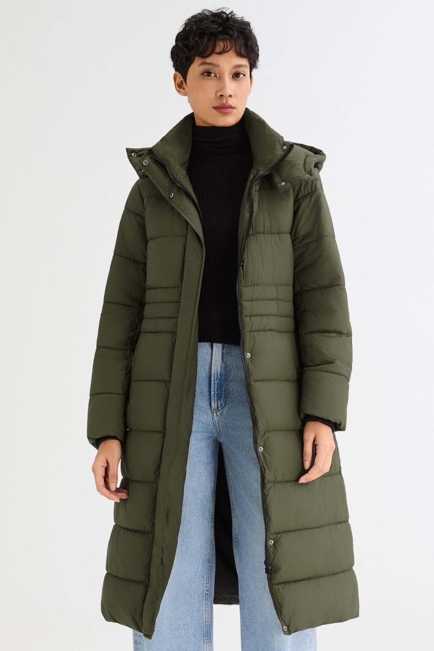 Long Hooded Quilted Lyrella Puffer Jacket