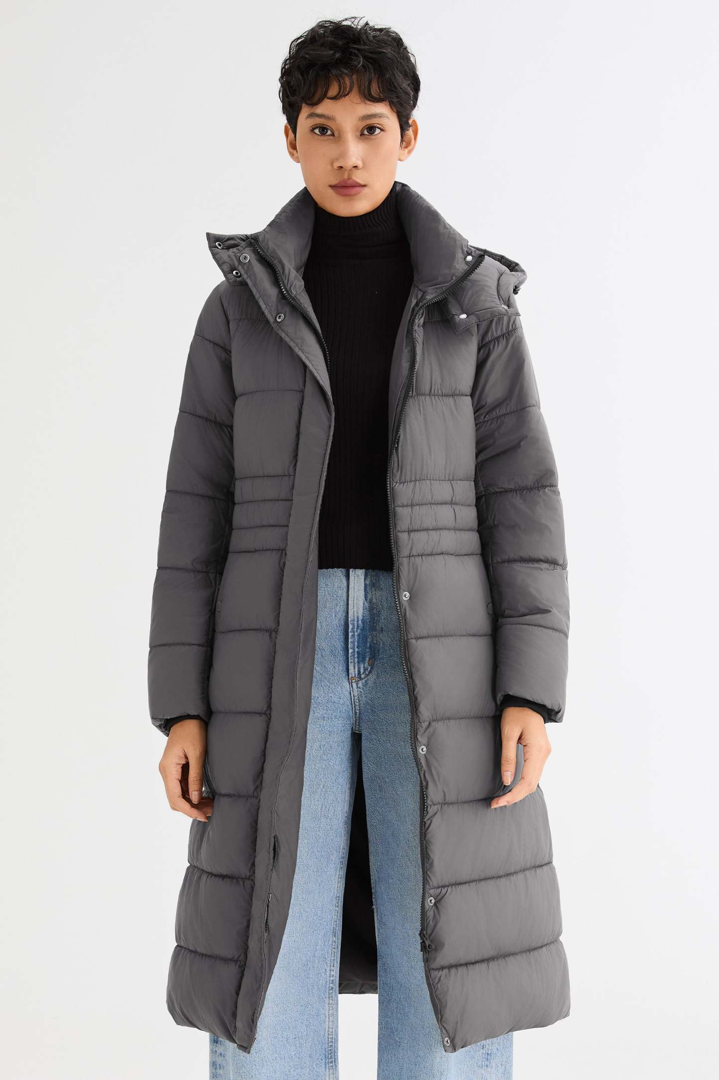Long Hooded Quilted Lyrella Puffer Jacket