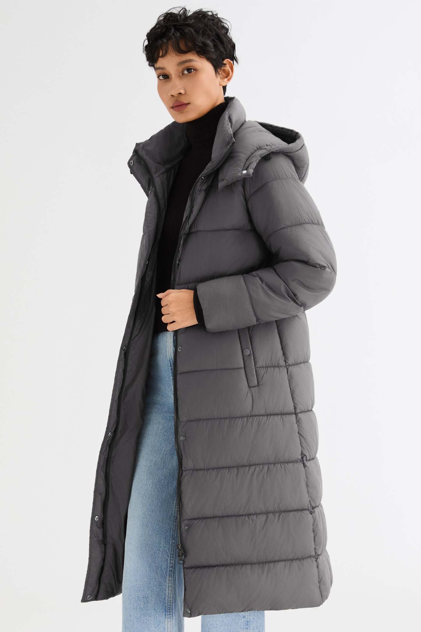 Long Hooded Quilted Lyrella Puffer Jacket
