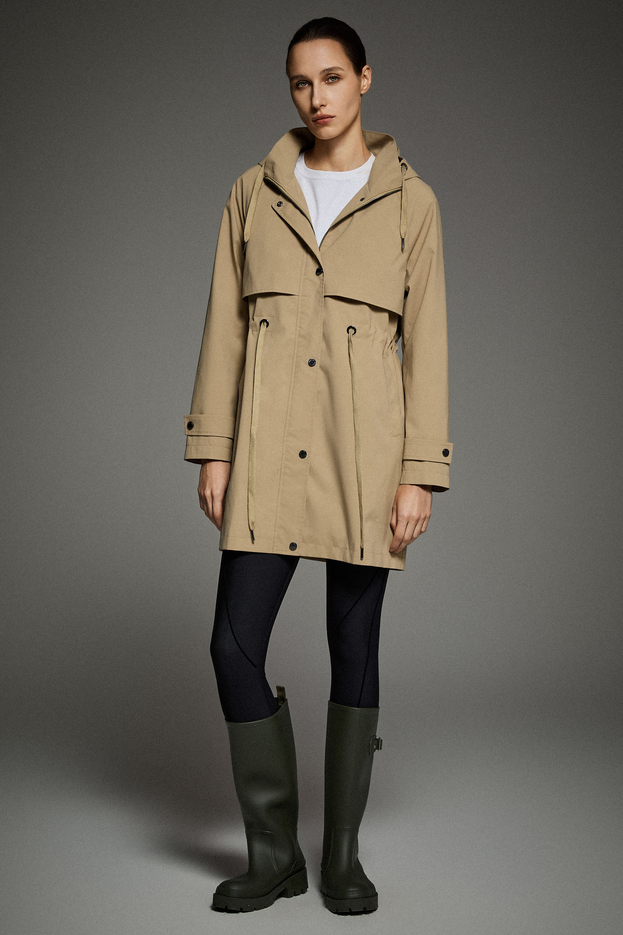 Long Hooded Windbreaker