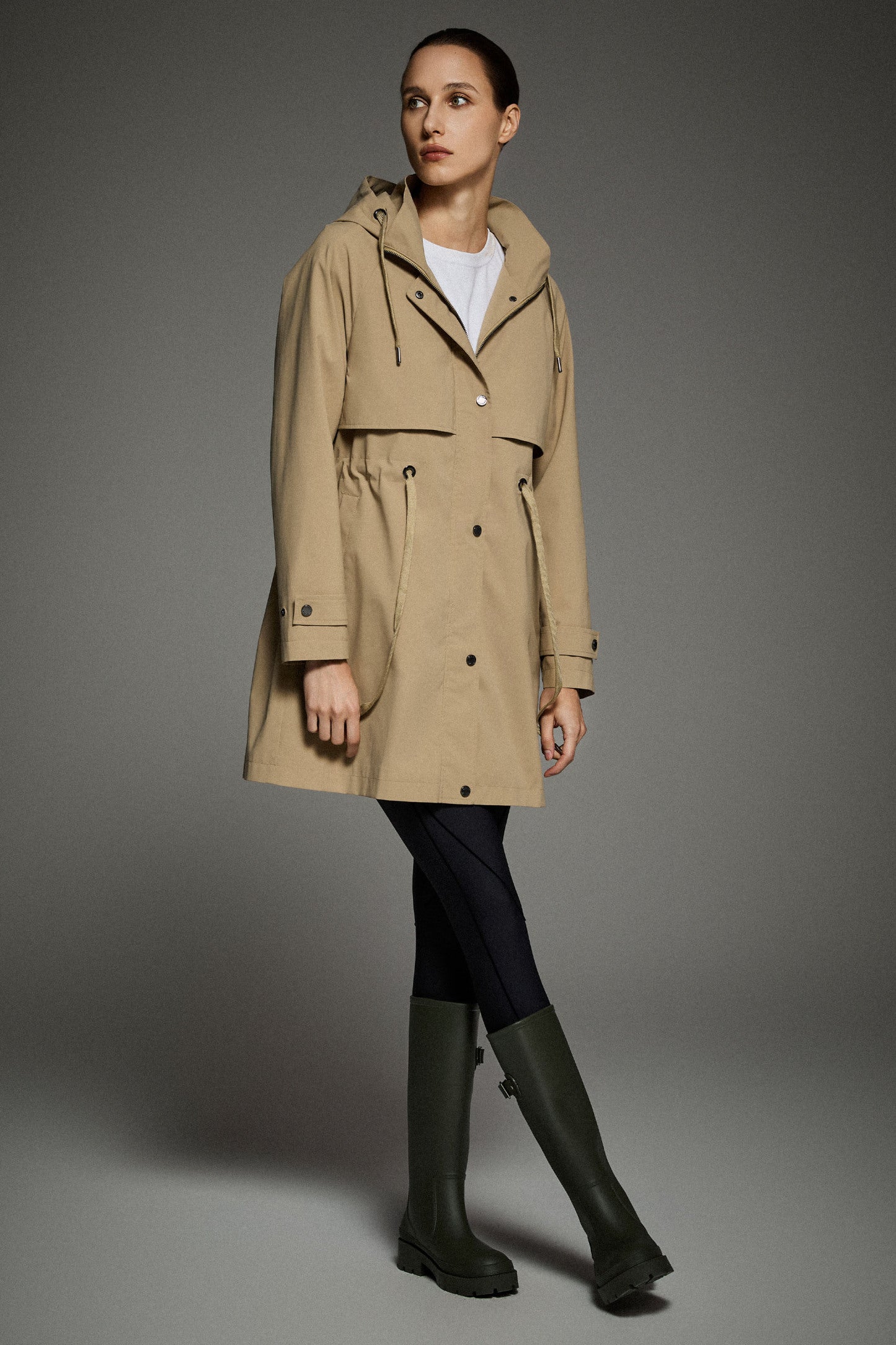 Long Hooded Windbreaker