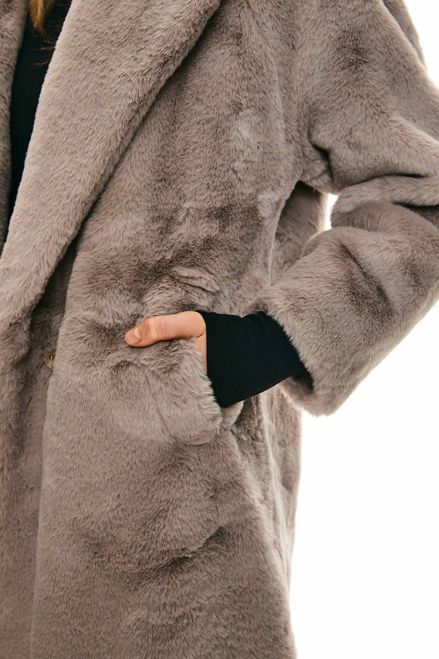 Oversized Long Sherpa Teddy Coat