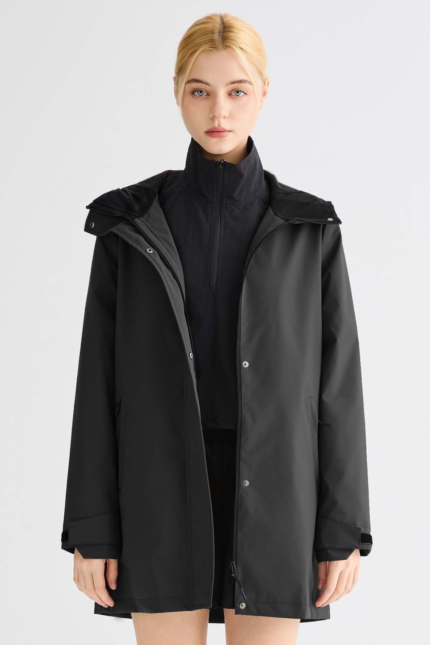 Mid-Length Waterproof Trench Jacket