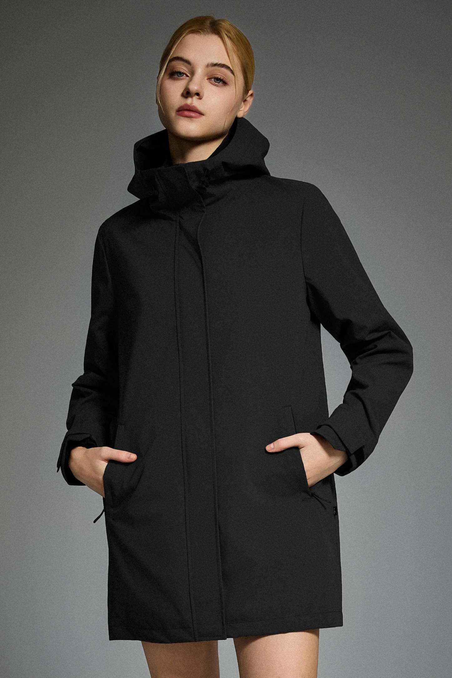 Mid-Length Waterproof Trench Jacket