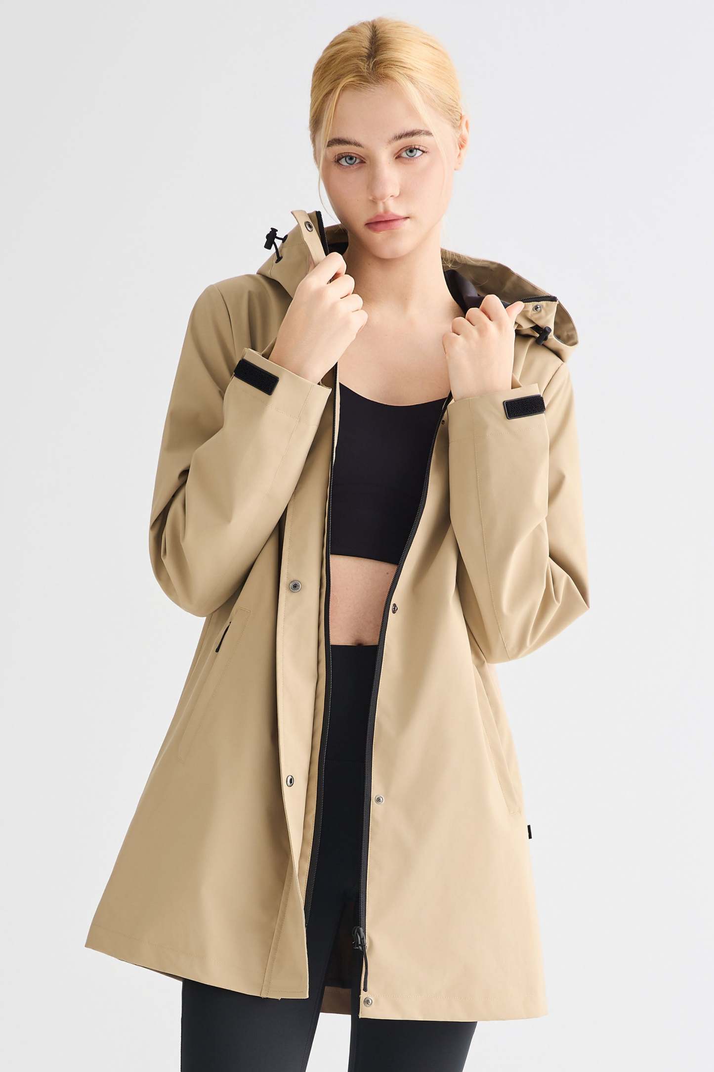 Mid-Length Waterproof Trench Jacket
