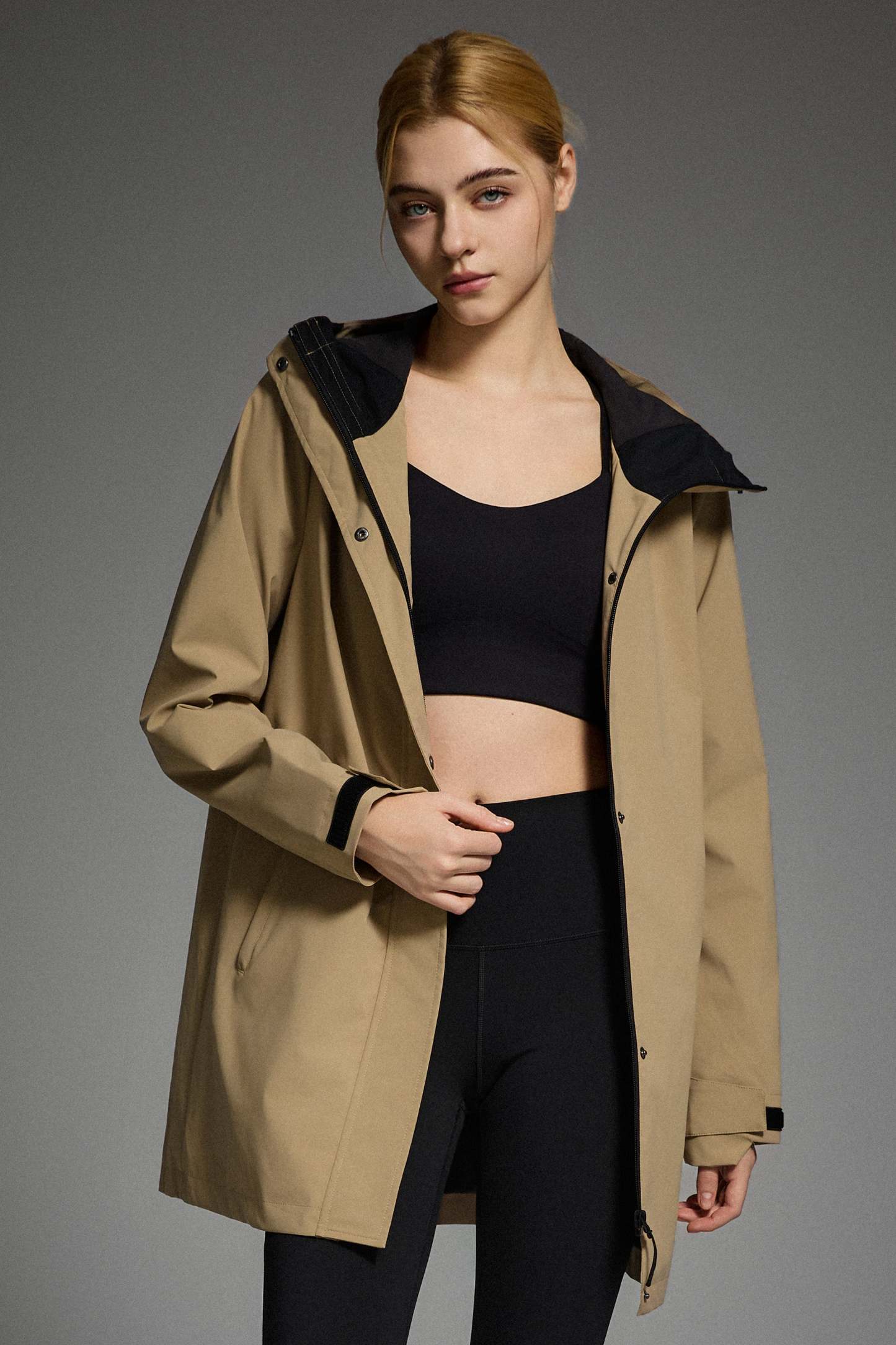 Mid-Length Waterproof Trench Jacket