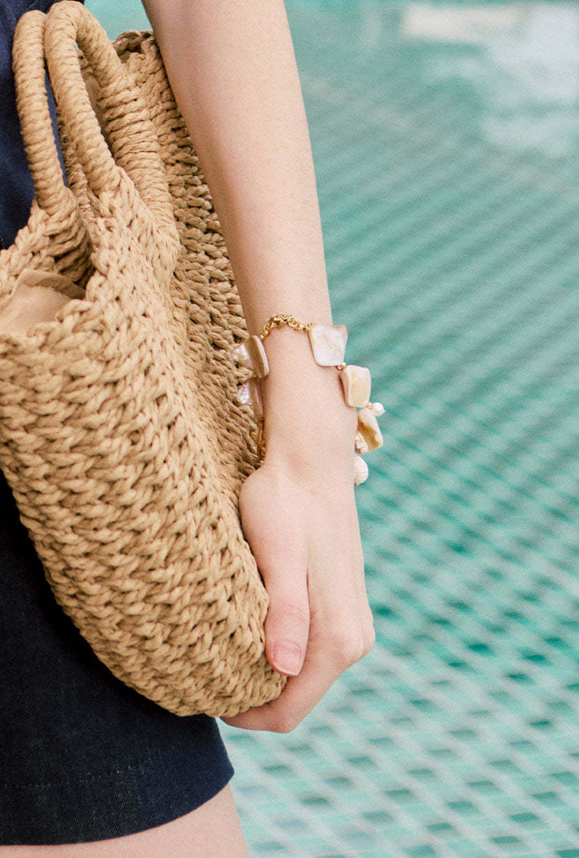 Mother of Pearl Ocean Charm Bracelet