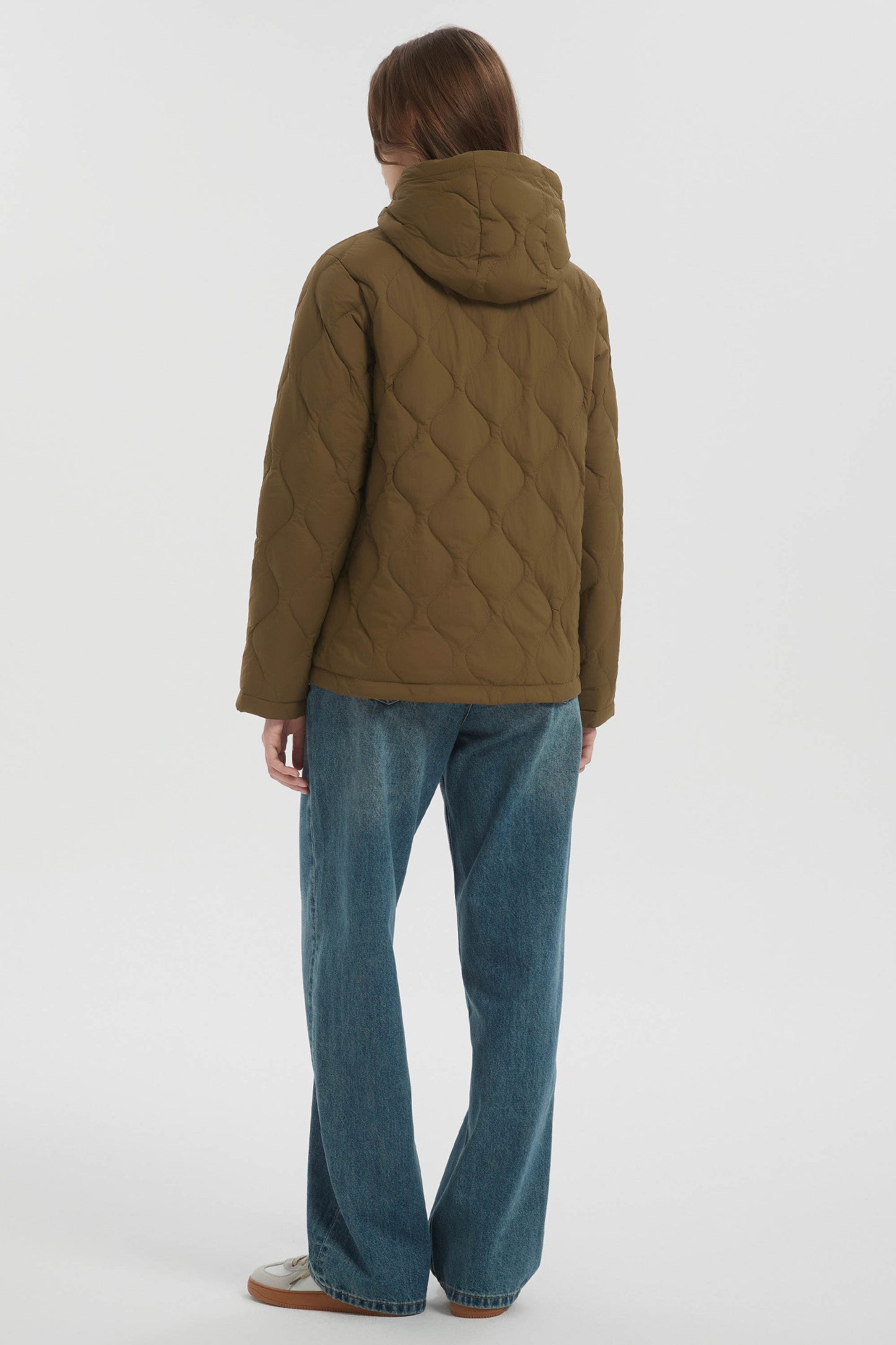 Quilted Down Jacket Lightweight Hooded