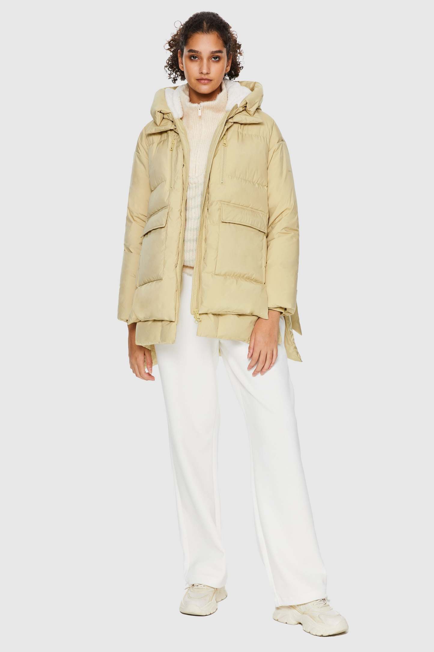 092 Universe® Hooded Down Jacket with Slitted Hem