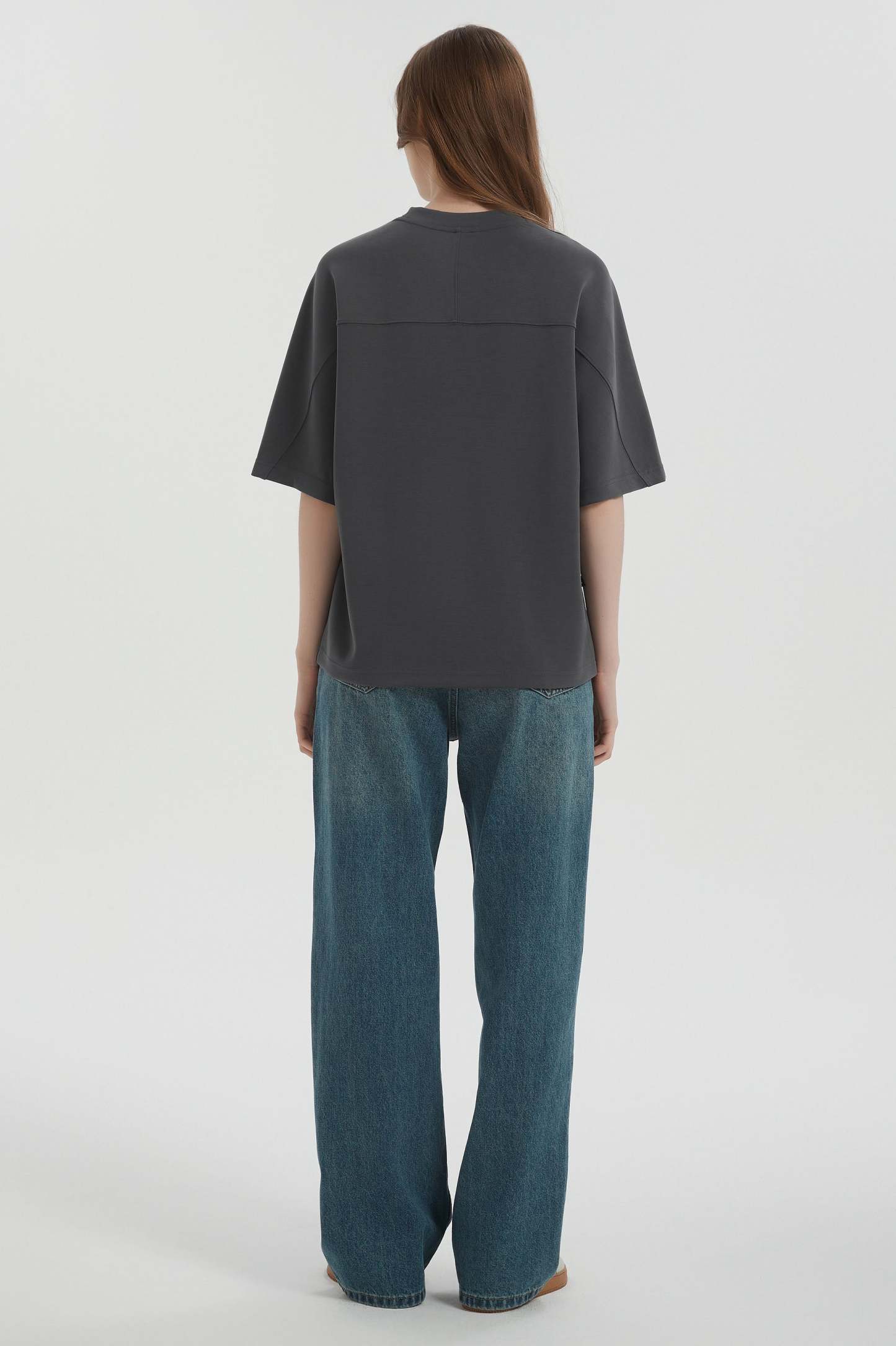 Casual Crew Neck T-Shirt Tops Basic Workout