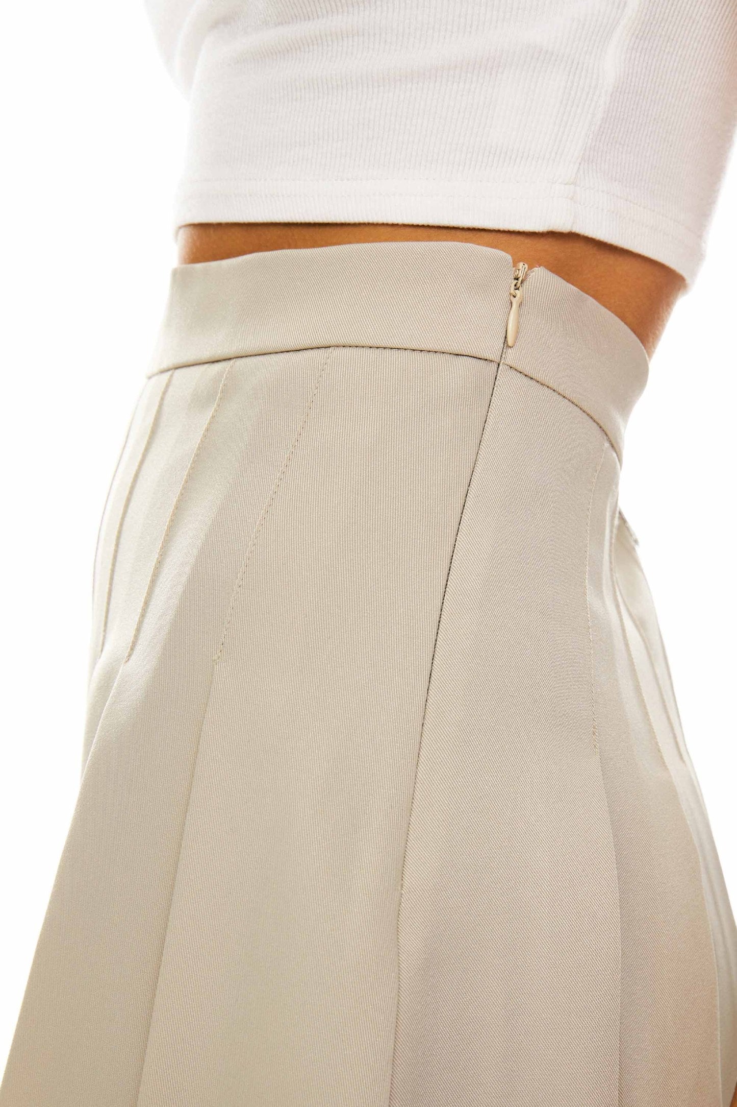 High Waisted Skirts A Line Pleated Skirt
