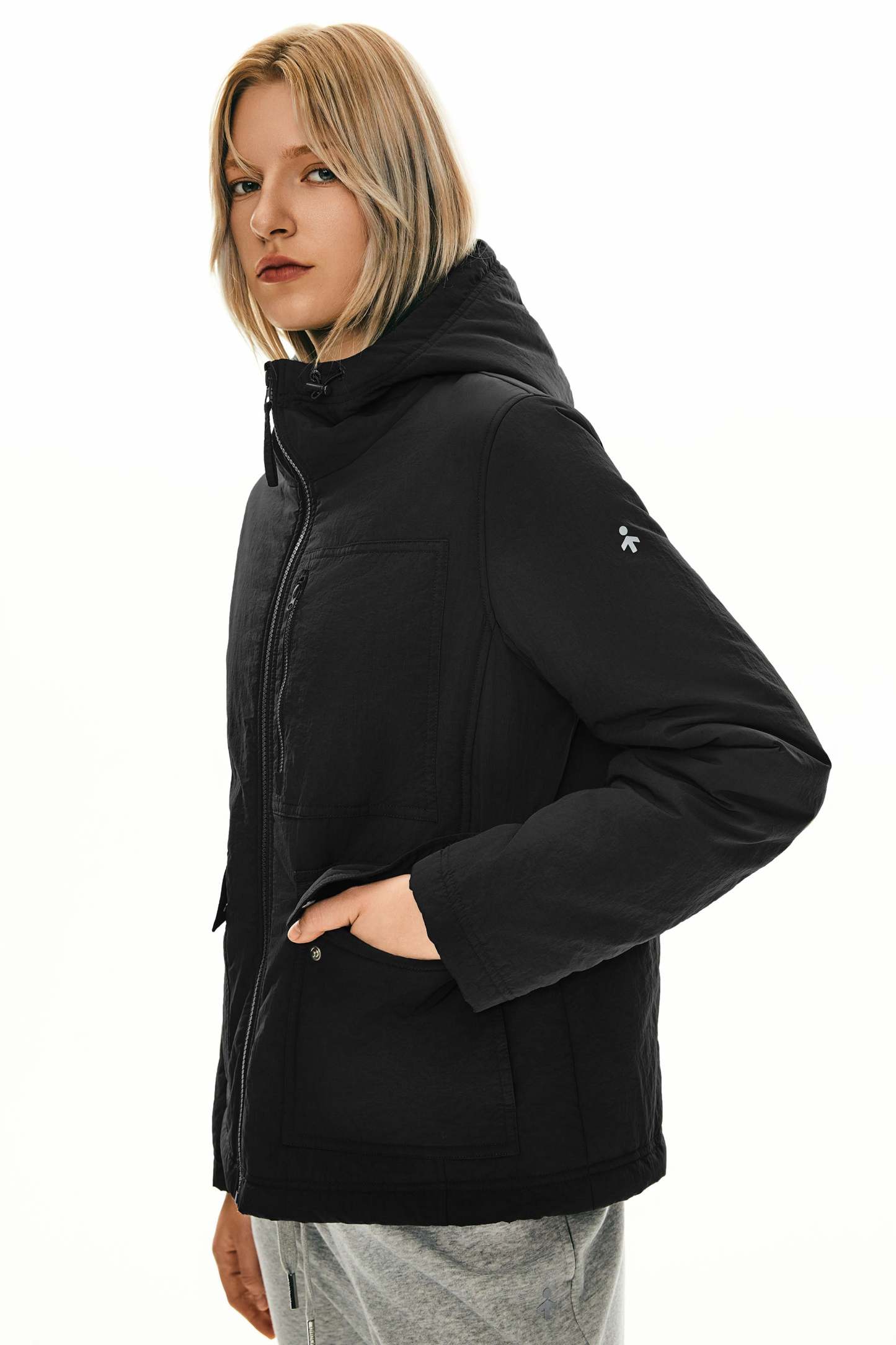 Hooded Lightweight Jacket Zip Up