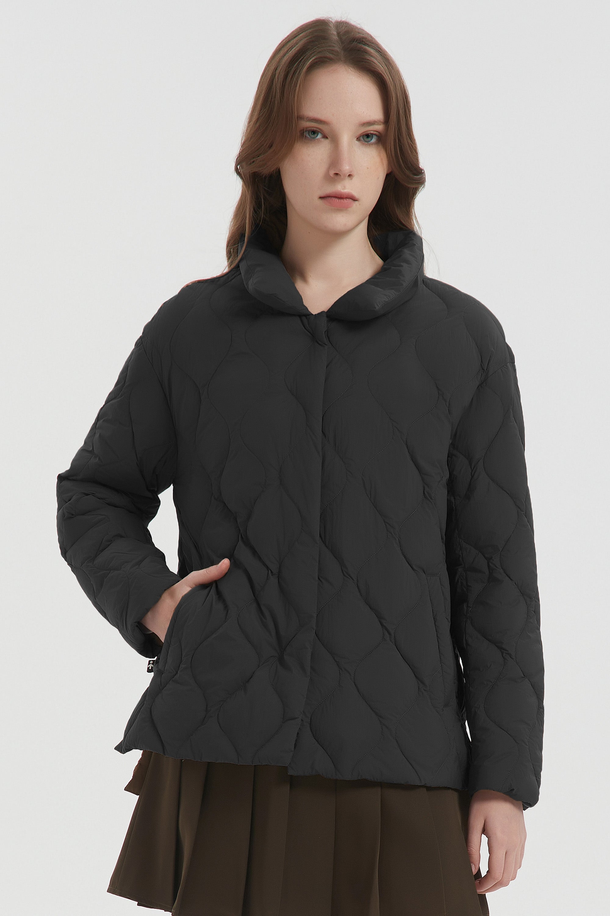 Oversized Down Puffer Jacket Lightweight Quilted