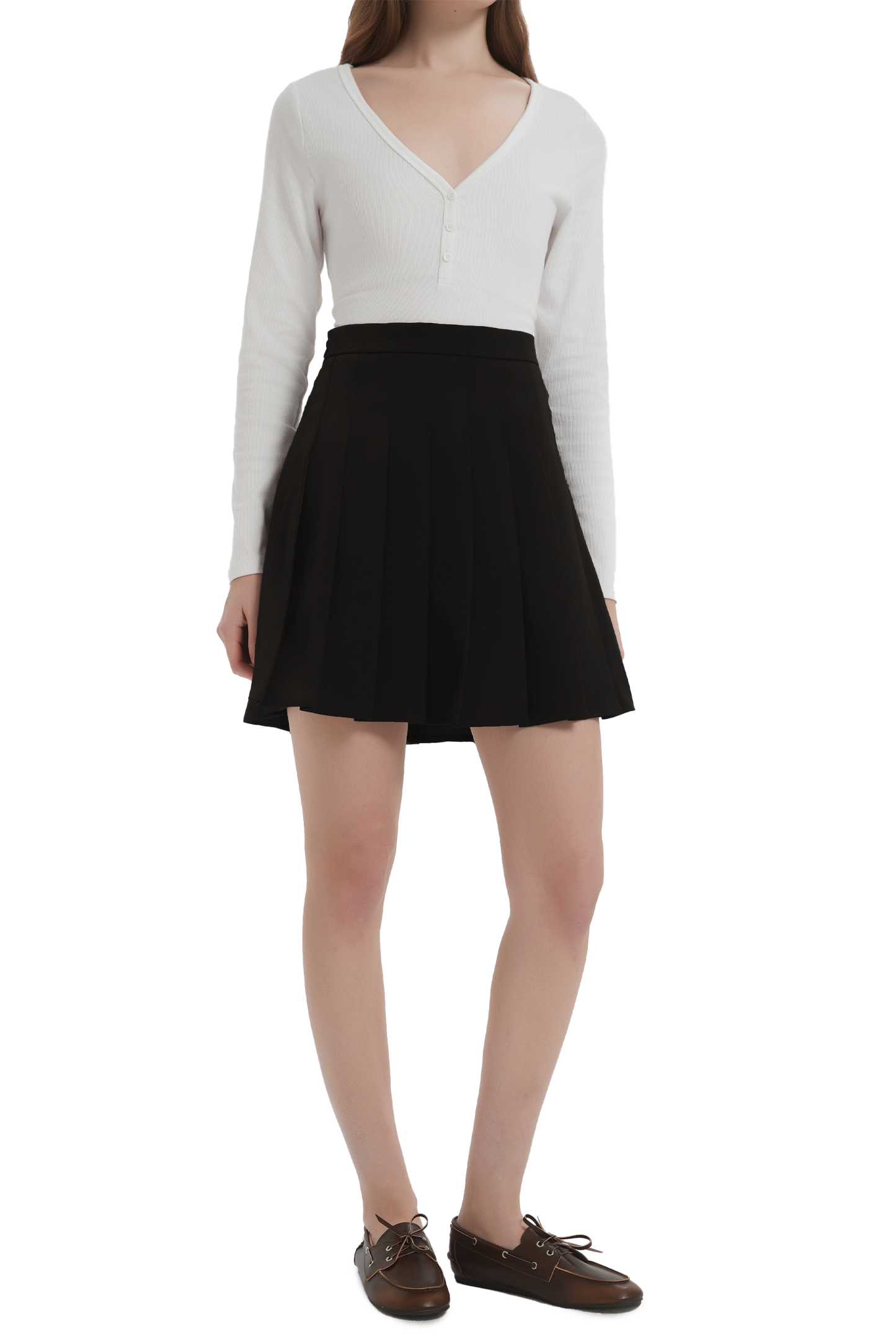 High Waisted Skirts A Line Pleated Skirt