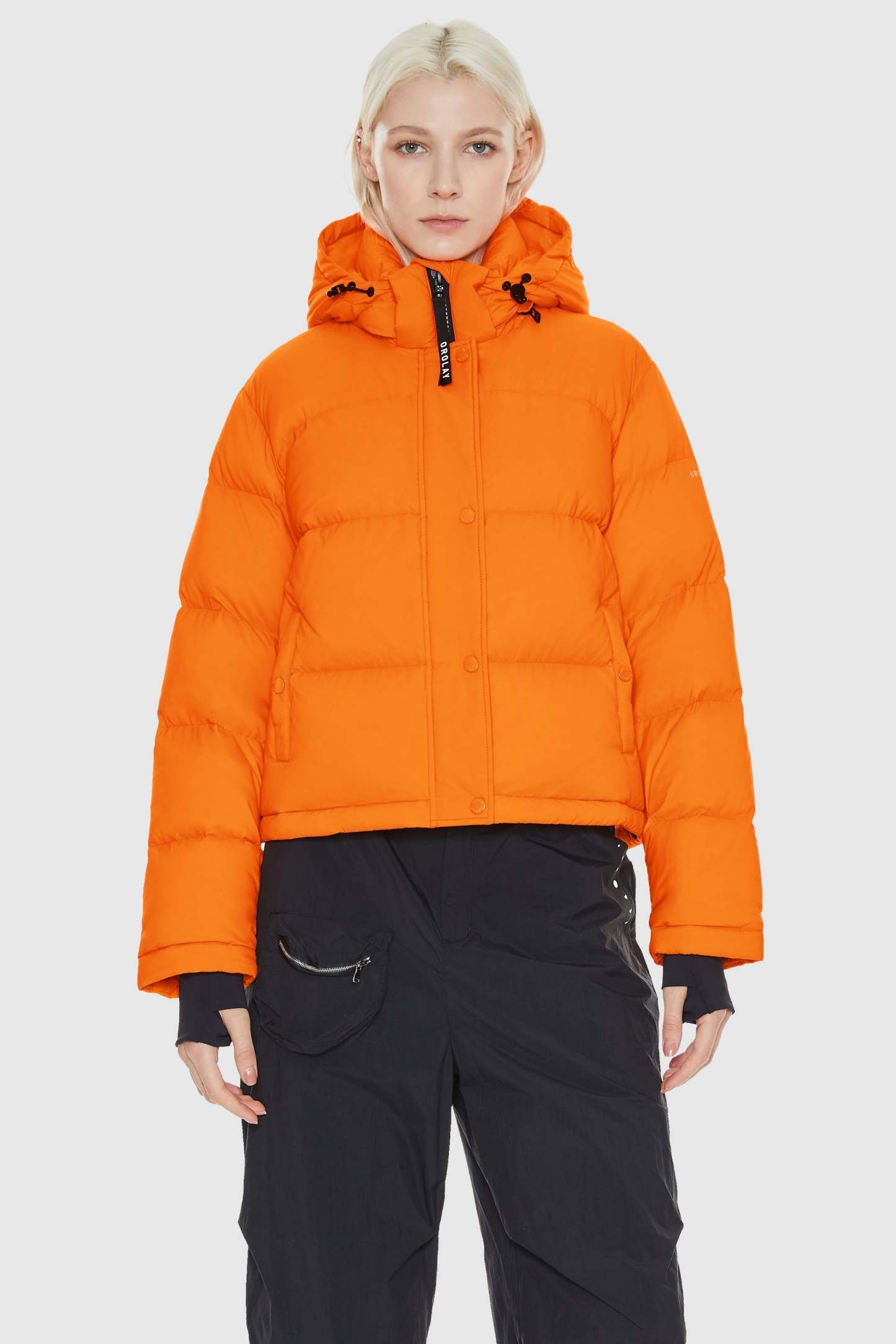 Aurora Cropped Thermal Down Puffer Jacket