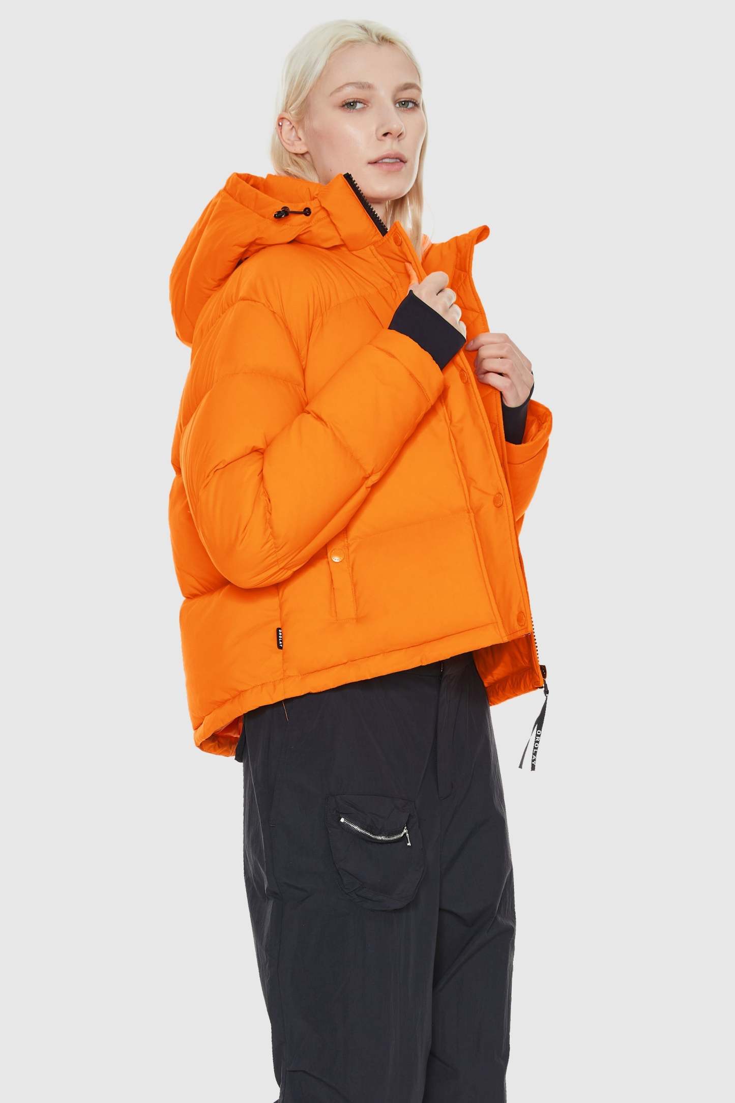 Aurora Cropped Thermal Down Puffer Jacket