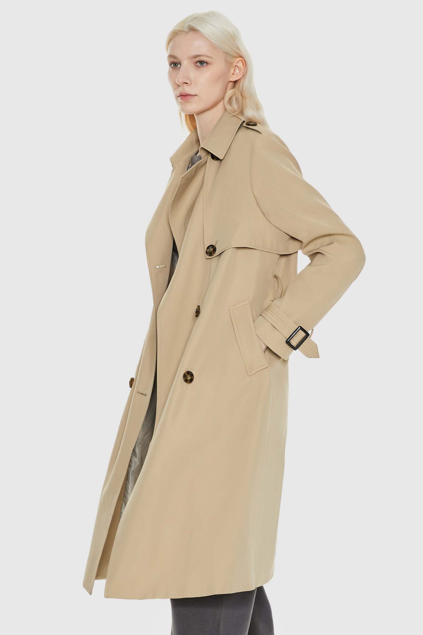 Classic Double-Breasted Lapel Hudson Trench