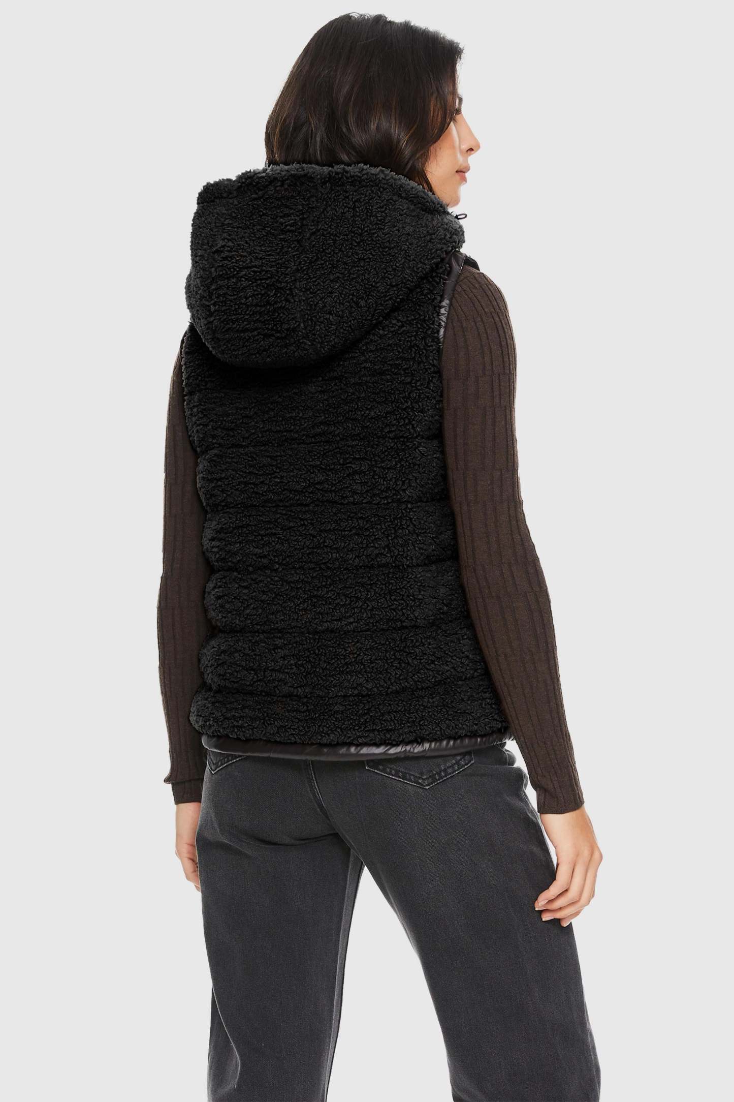 Hooded Fleece Down Vest