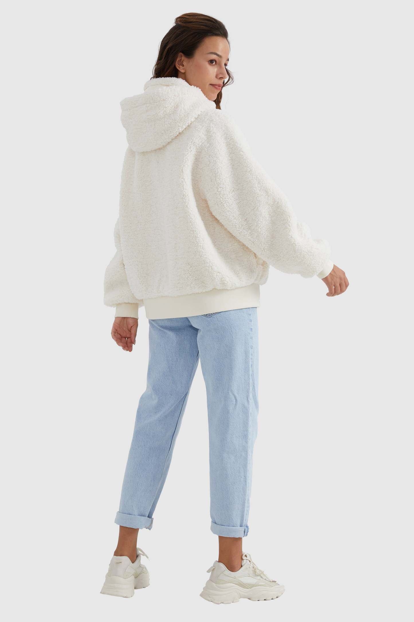 Full-Zip Oversized Fleece Jacket