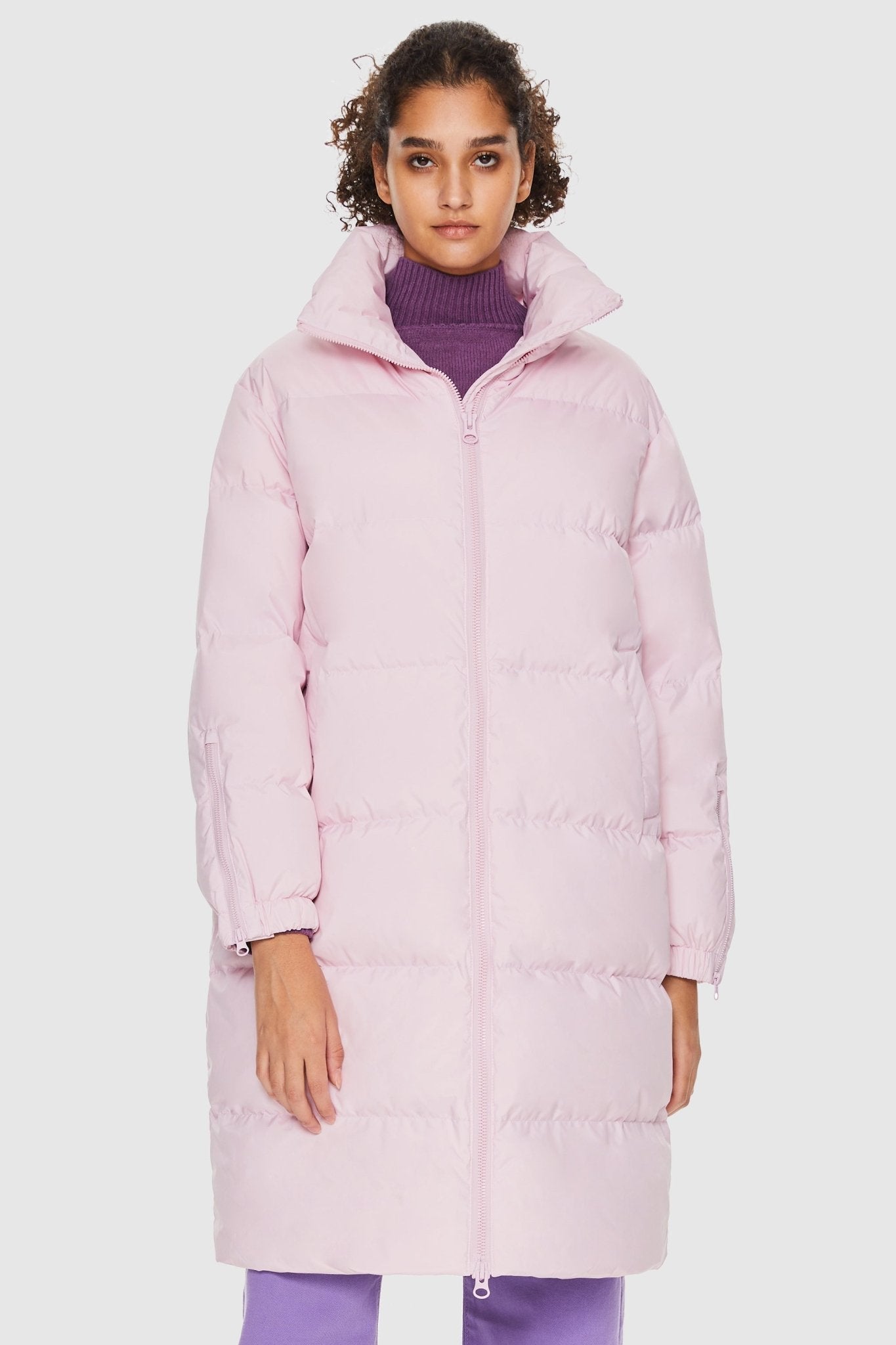 High Collar Long-sleeve Down Puffer Jacket
