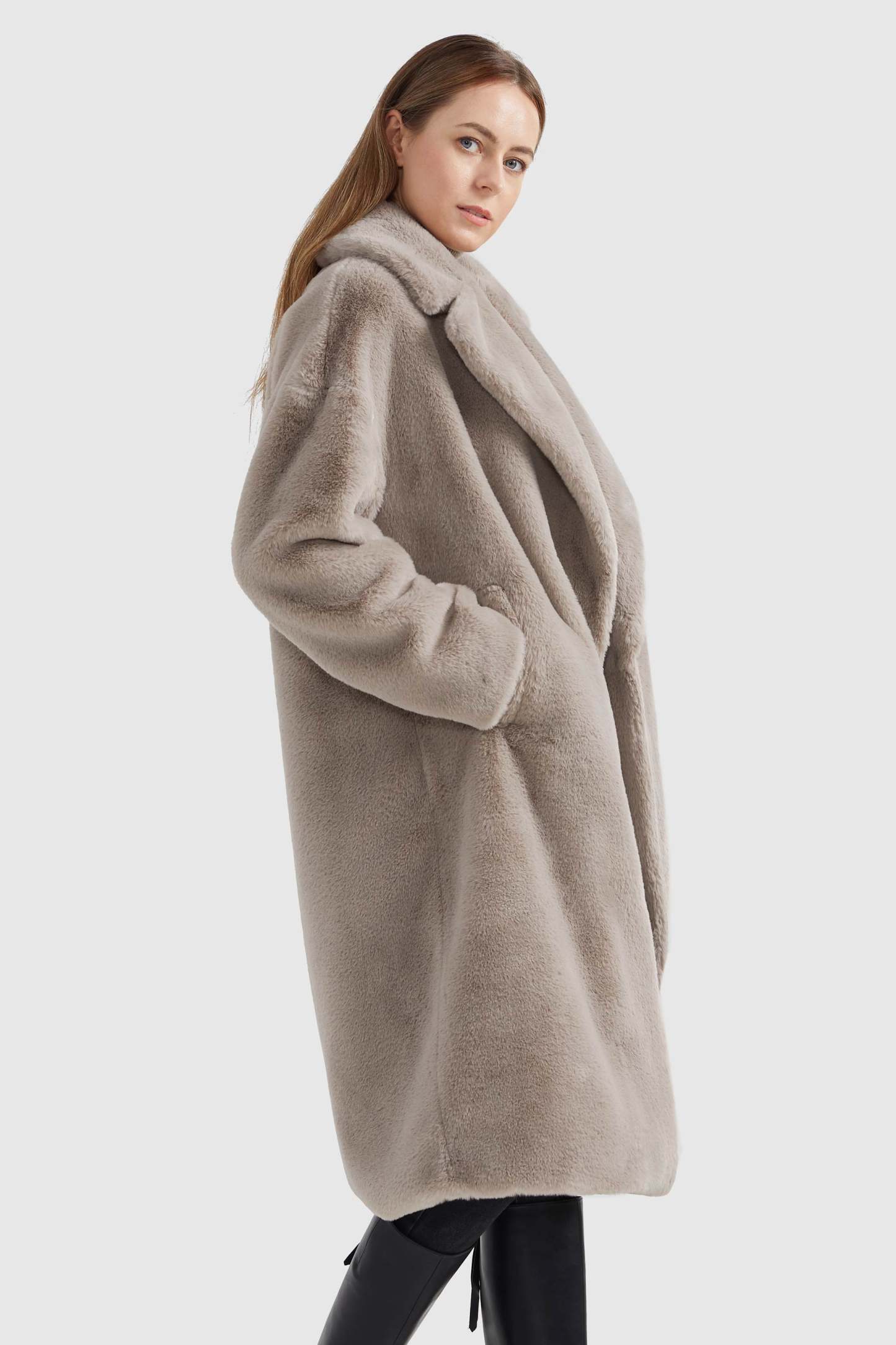 Oversized Long Sherpa Teddy Coat