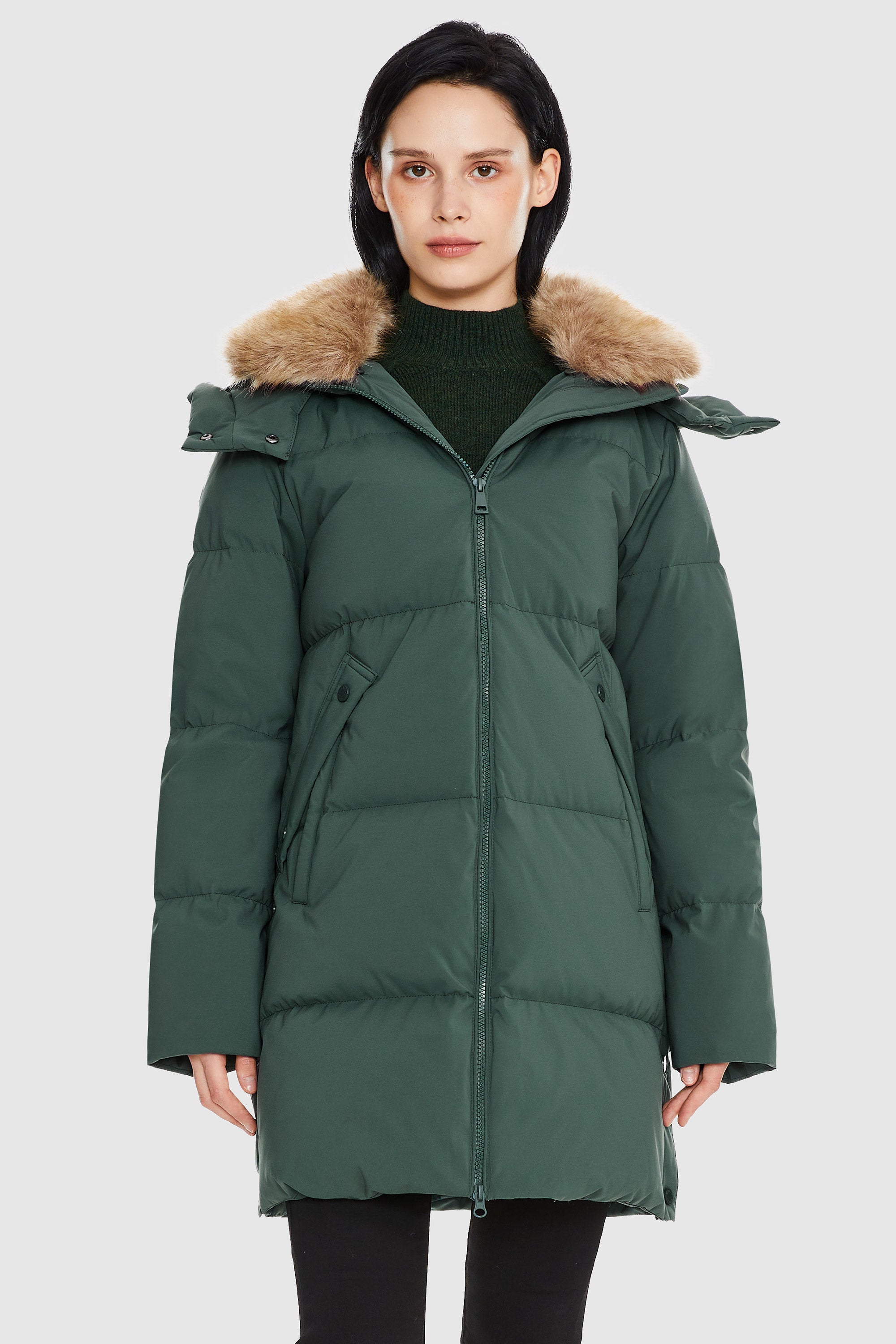Mid-Length Winter Thickened Puffer Down Jacket