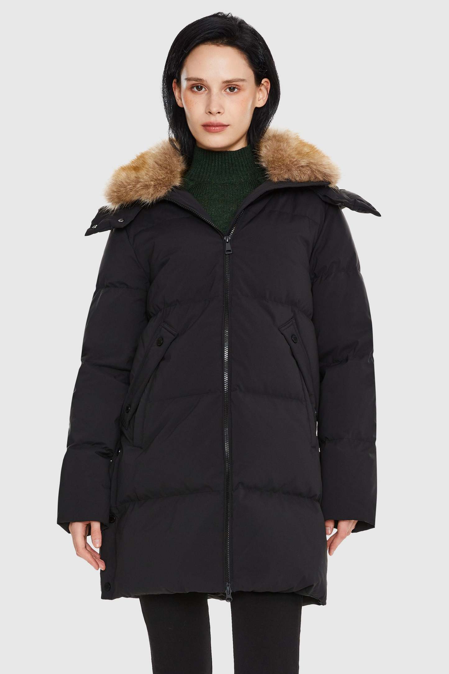 Mid-Length Winter Thickened Puffer Down Jacket