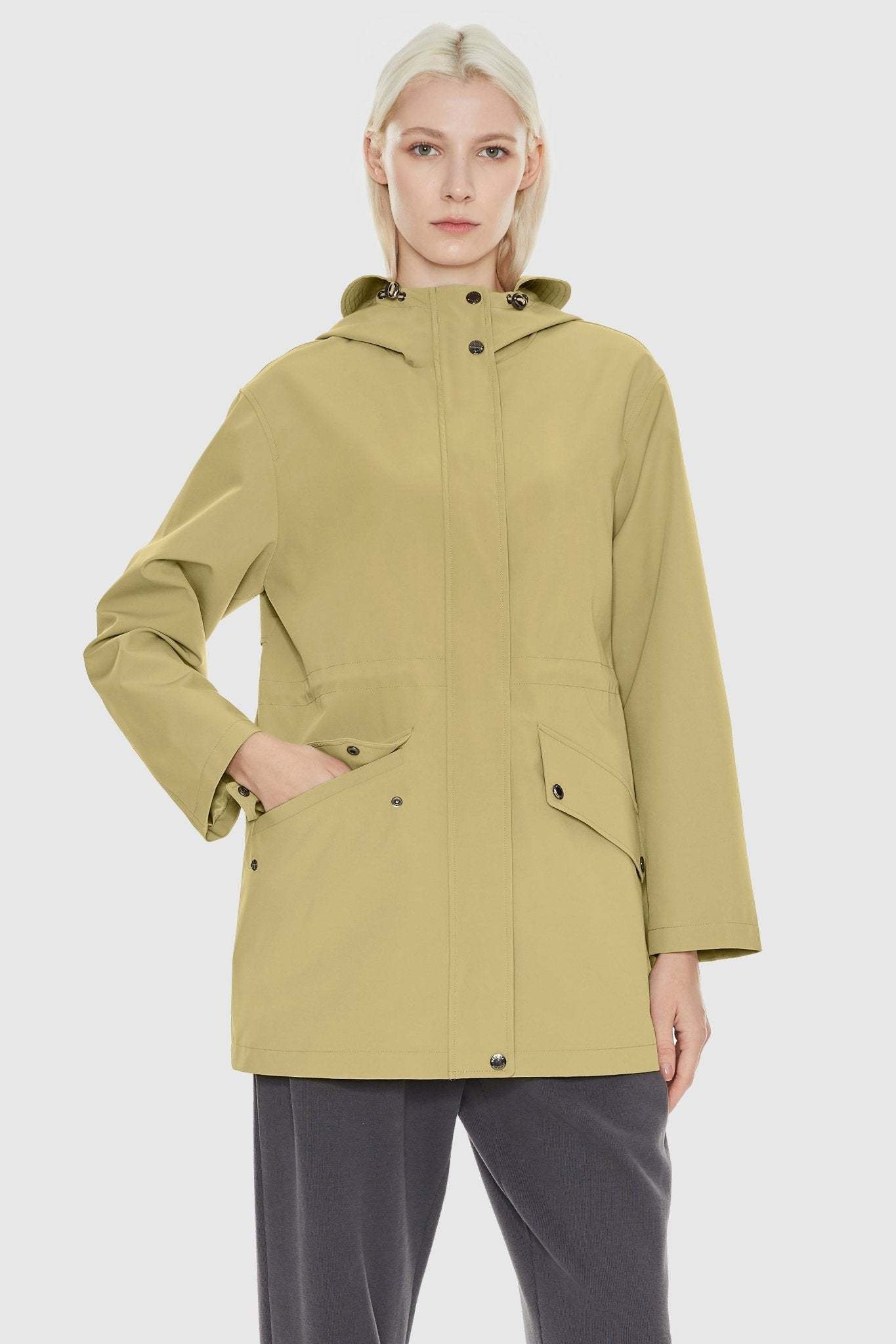 Military Anorak Jacket Zip-Up Windbreaker Active Hooded