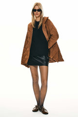 Oversized Quilted Puffer Jacket Lightweight with Pockets