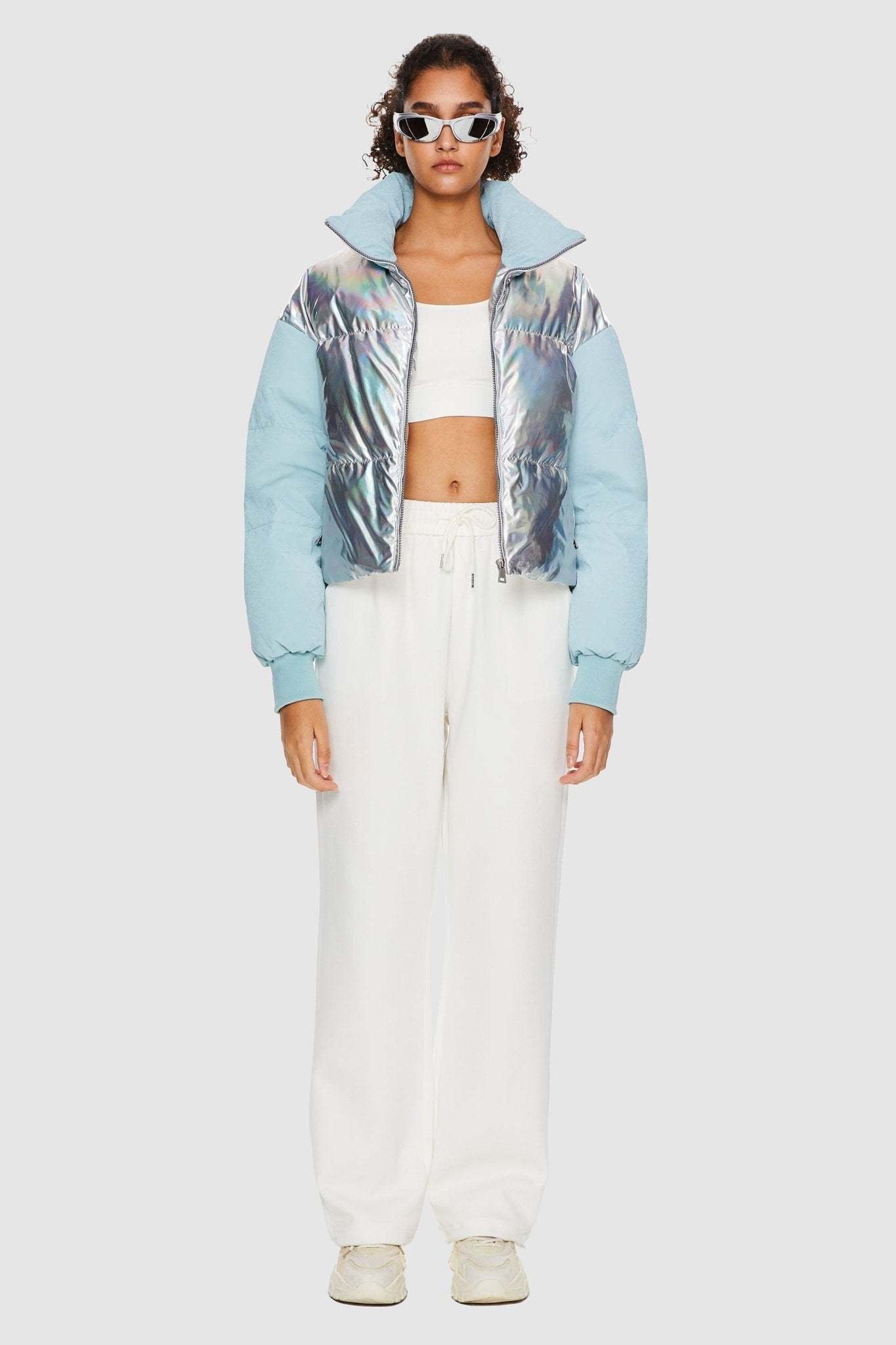 Puff-O® Colorlay Chrome Cropped Down Puffer