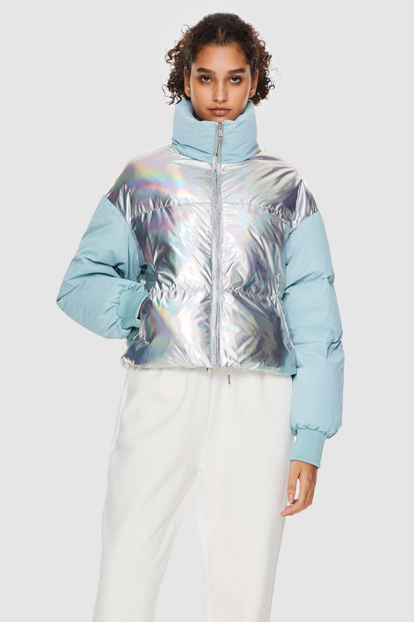 Puff-O® Colorlay Chrome Cropped Down Puffer