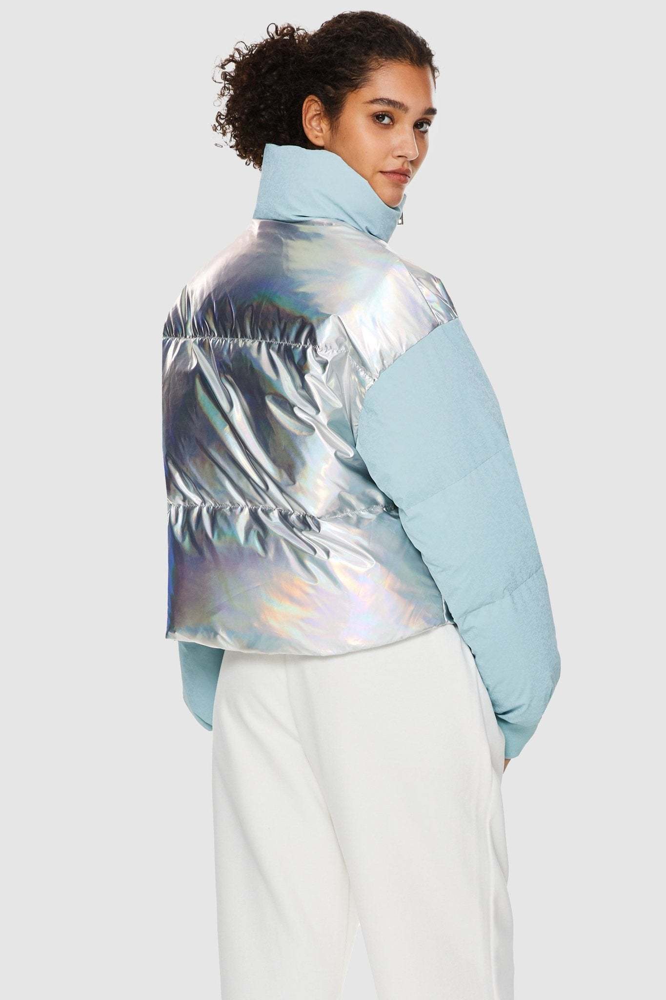 Puff-O® Colorlay Chrome Cropped Down Puffer
