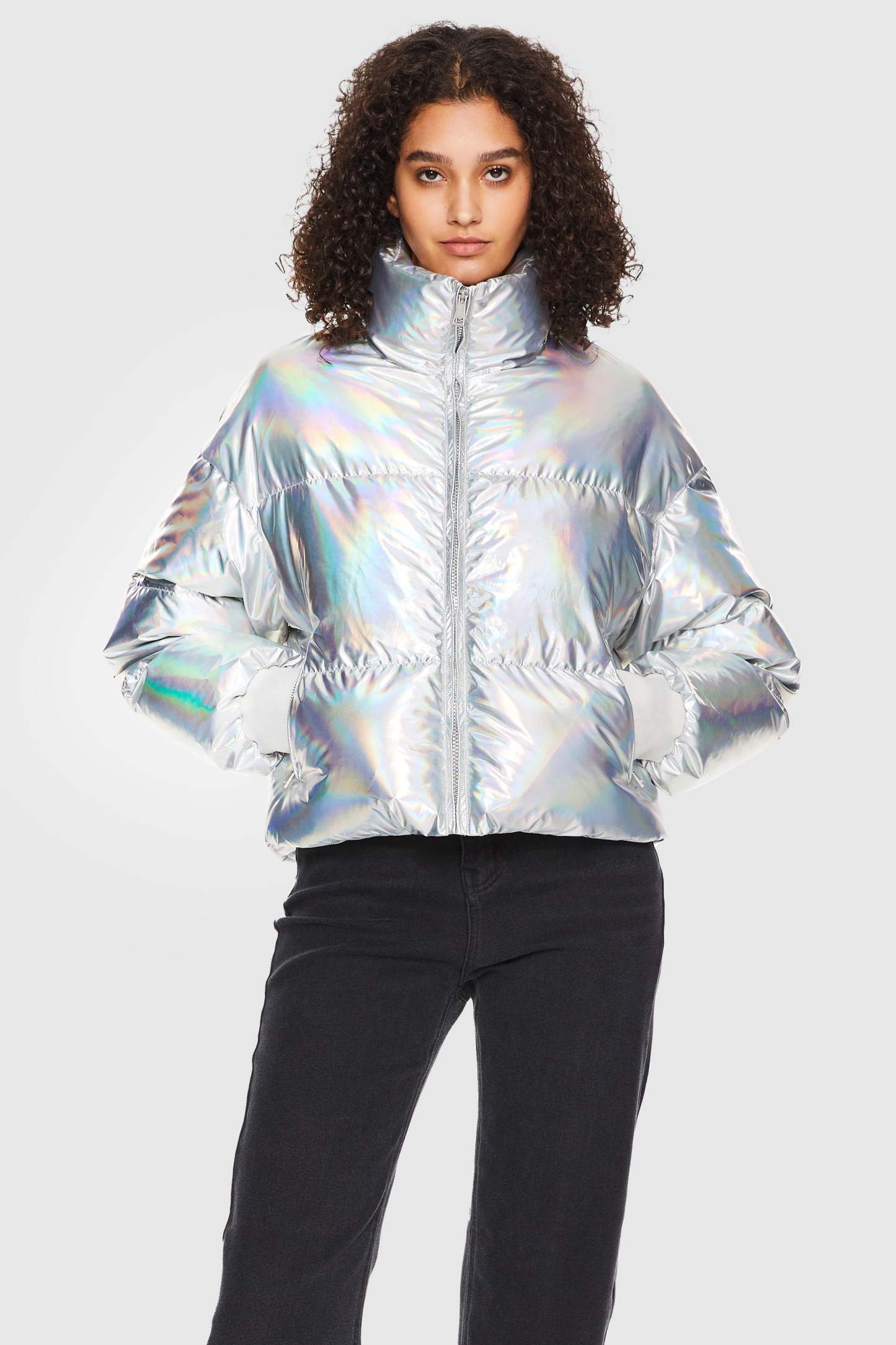 Puff-O® Cosmos Chrome Cropped Down Puffer