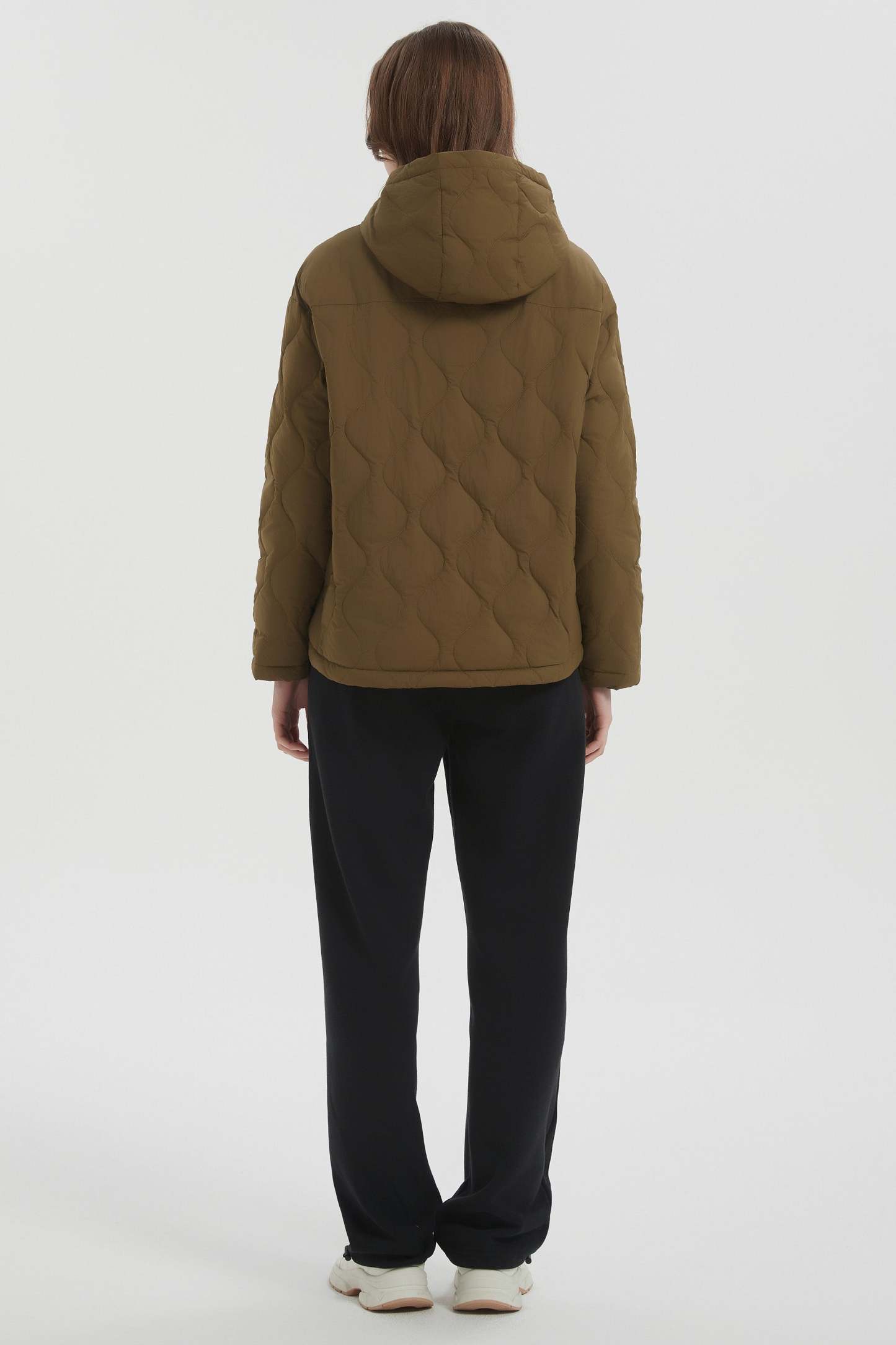 Down Puffer Jacket Half Zip Hoodies Coat