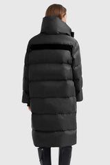 Puffer Long Stylish Winter Down Jacket with Warm Thickened Collar