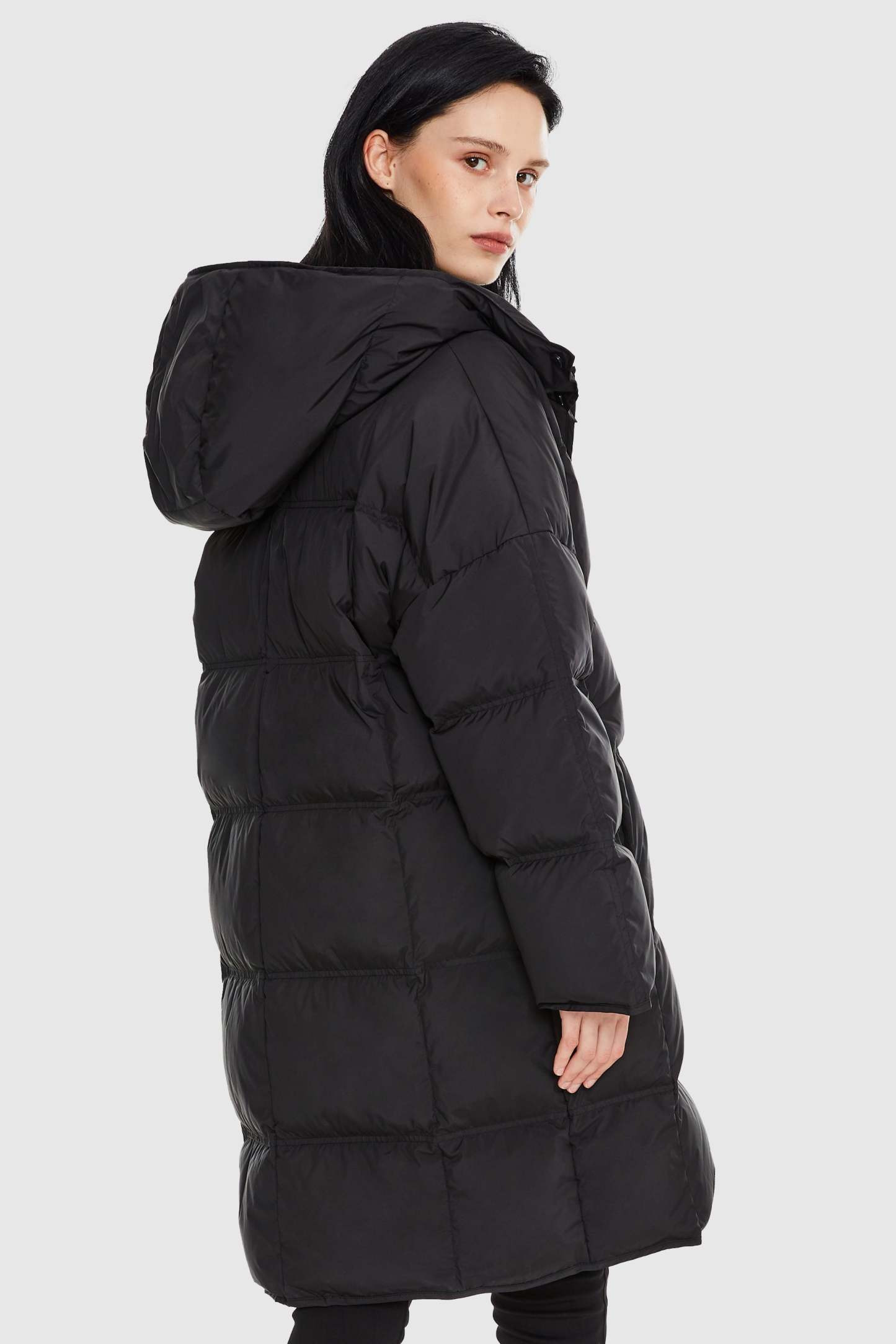 Puffy Puffer Down Jacket with Detachable Hood