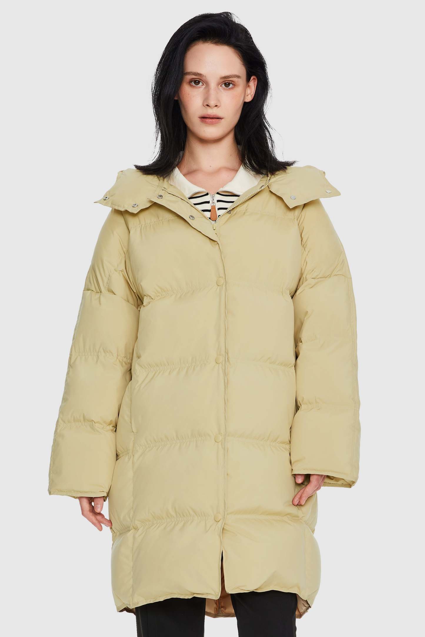 Puffy Puffer Down Jacket with Detachable Hood