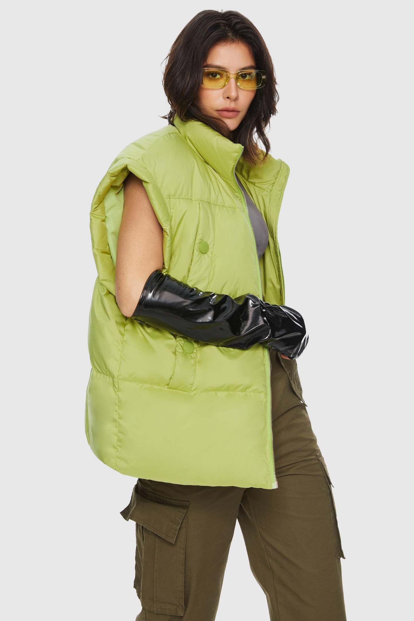 Oversized Sleeveless Classic Puffer Vest