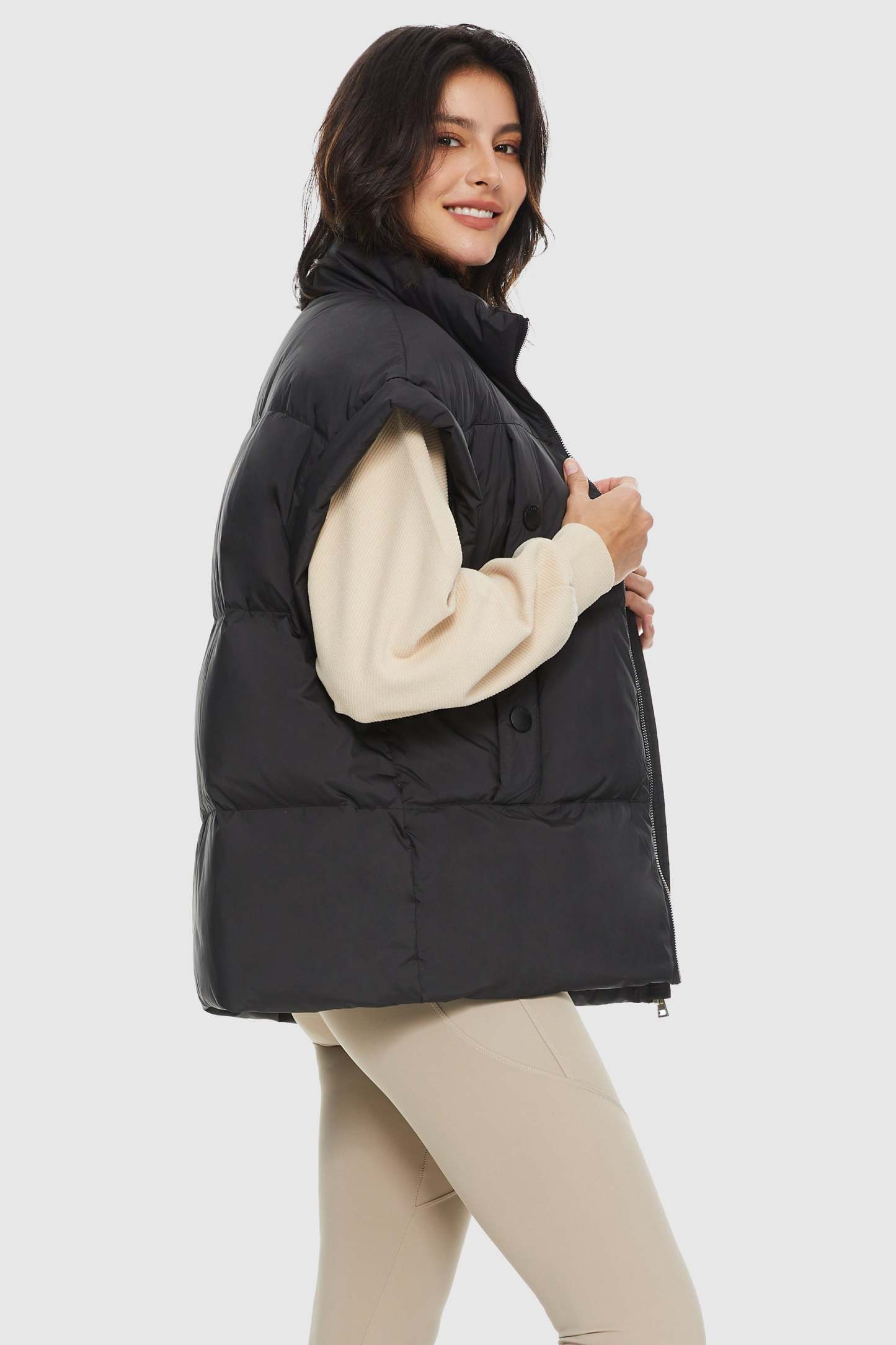 Oversized Sleeveless Classic Puffer Vest